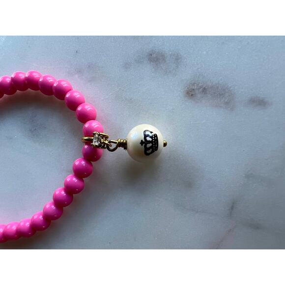 Set of 3x Juicy Couture Pink Beaded Charm Bracelets - Picture 15 of 16